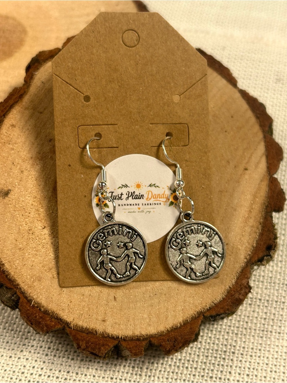 Gemini Zodiac Coin Earrings | Astrology Charm Dangle Earrings | Horoscope | NWT